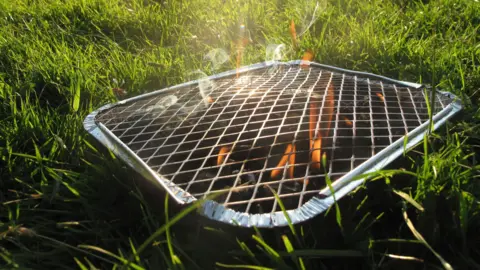 Getty Images A disposable barbecue 