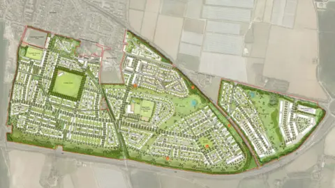 RGB Aerial Photography An aerial view of the housing development being proposed by the Prince William