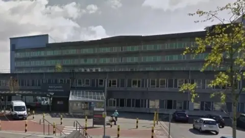 The outside of Prince Charles Hospital in Merthyr Tydfil