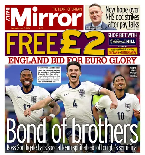 Daily Mirror front page for 10/07/24