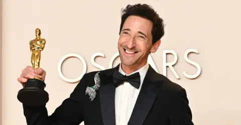 Getty Images Adrien Brody at the 97th Oscars held at the Dolby Theatre on 2 March, 2025, in Hollywood, California.