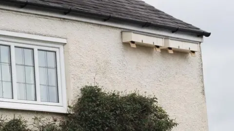 Leicestershire County Council A house with swift boxes installed in Leicestershire.