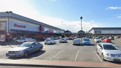 General view of Bentley Bridge Leisure and Retail Park. A Nandos, Hollywood Bowl, Bella Italia, Wagamama's and Cineworld are all visible