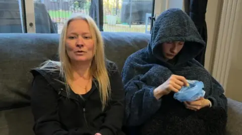 BBC Jennifer Carter and her son Ollie