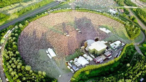 Getty Images National Bowl, Milton Keynes, from the air