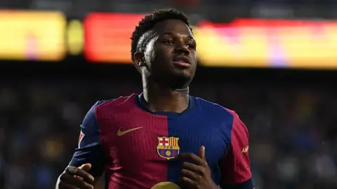Ansu Fati playing for Barcelona