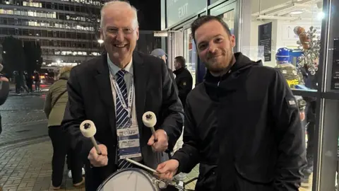 Nathan Parris Nathan Parris with Michael O'Leary the chairman of Ipswich Town Football Club 