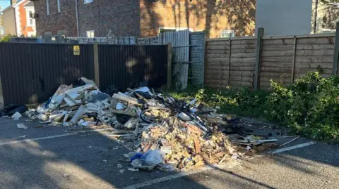 BBC/Sam Dixon-French Rubbish at St Mary's Catholic Primary School 