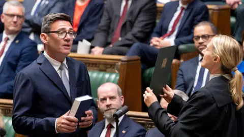 Andy Burnham is sworn in as an MP