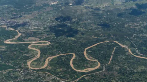 Aerial view of Artibonite region north of Port-au-Prince. Photo taken on 11 September, 2023