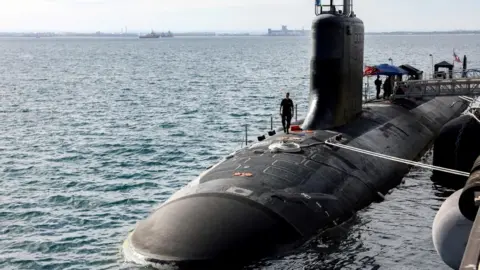 A US Virginia-class attack submarine docked in Western Australia 