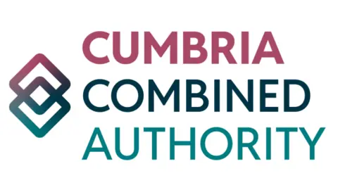 Cumbria Combined Authority The logo of the Cumbria Combined Authority. It states the authority's name and has an emblem made of two interlocking diamonds.