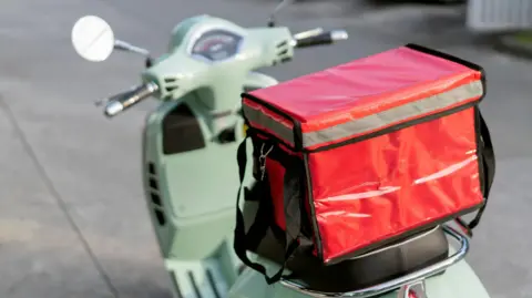 Food delivery bike (file image)