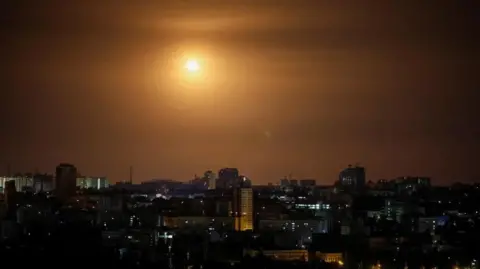 Reuters Explosion in sky over Kyiv