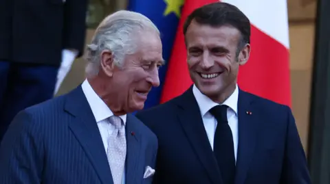 King Charles and President Macron of France