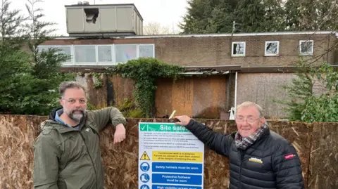 Belper North councillor Ben Bellamy and local resident John Nelson