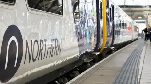 PA Media Exterior of a Northern train carriage in a railway station