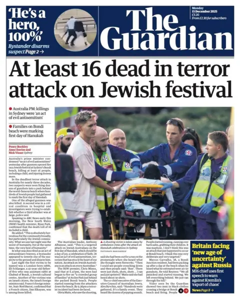 "At least 16 dead in terror attack on Jewish festival".