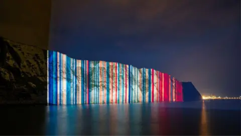 University of Reading Artwork on the White Cliffs of Dover