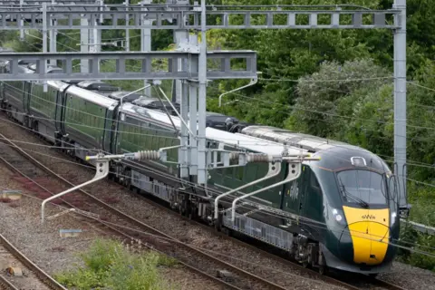 Getty Images A train travels on a train track