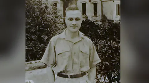 Family photograph Andrew Salmon in army uniform before the fall of Hong Kong