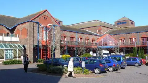 Nigel Mykura Exterior image of Dorset County Hospital main entrance