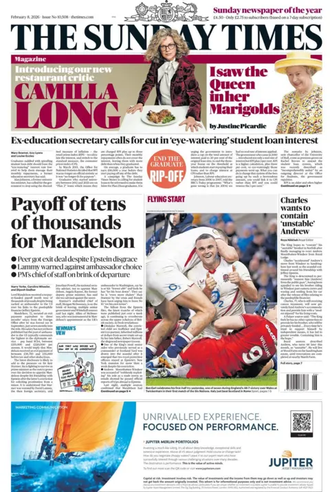  "Payoff of tens of thousands for Mandelson."