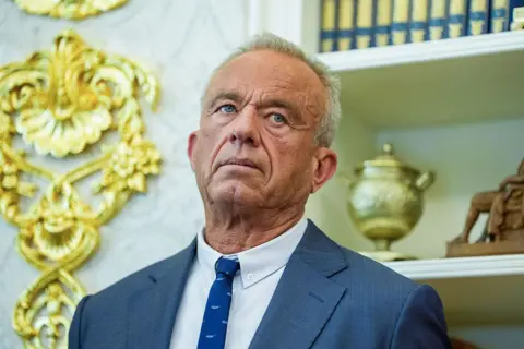 Robert F. Kennedy Jr., US secretary of Health and Human Services (HHS), during an executive order signing in the Oval Office
