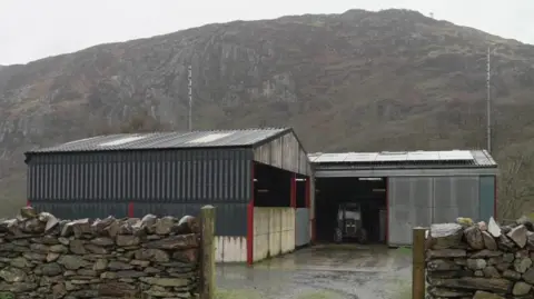 Sheds on Llyndy Isaf farm