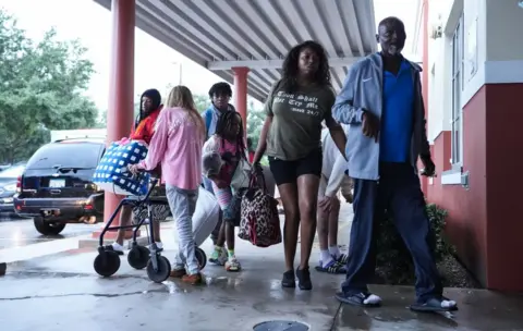 Getty Images People at a shelter in Palmetto, Florida 