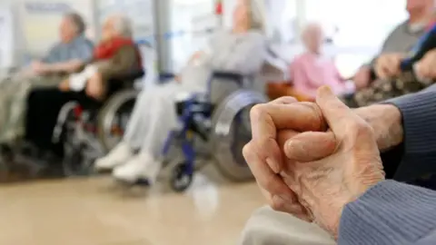 Getty Images Anonymous elderly people in care home