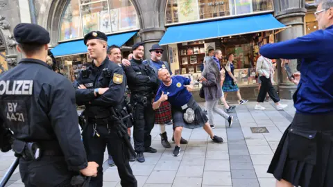 Offside / Getty Images Police during a gathering of Scotland fans in Munich