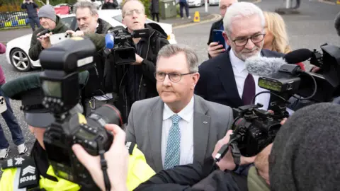Pacemaker Crowds of photographers captured Sir Jeffrey's first court appearance in April 