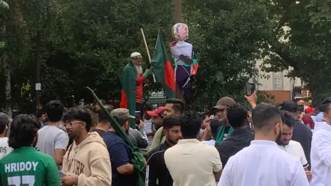 People gathered in Altab Ali park