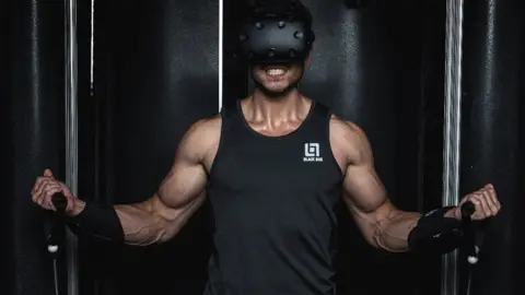 Black Box VR Man using VR gym kit