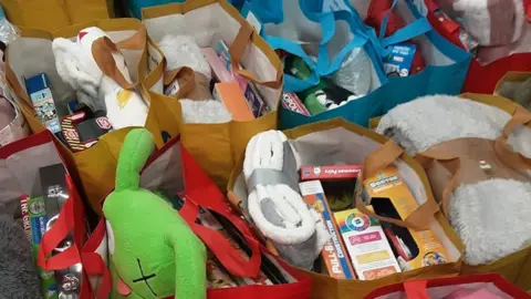 Gloucestershire Bundles Bags of donated gifts