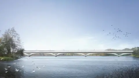 HS2 Ltd CGI of Colne Valley Viaduct