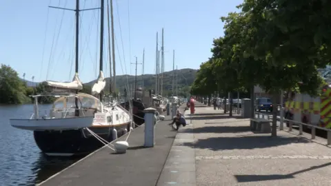 Boats docked at the Albert Basin in Newry