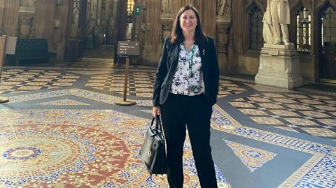 Julia Buckley in House of Commons central lobby