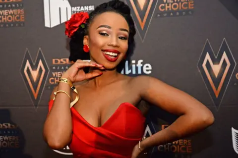 Getty Images Candice Modiselle during the DStv Mzansi Viewer's Choice Awards event at the Sandton Convention Centre, Johannesburg, South Africa - 24 November 2018