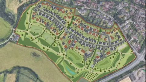 Gloucester City Council/Bellway Homes Plans of the overall site at Hill Farm, Hempsted Lane, Hempsted, Gloucester