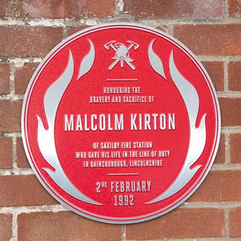 Fire Brigades Union/Peter Everard Smith Plaque to Malcolm Kirton