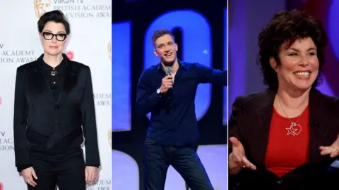 PA/BBC Sue Perkins, Daniel Sloss and Ruby Wax