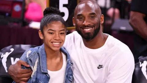 Reuters Kobe Bryant is pictured with his daughter Gianna at the WNBA All Star Game at Mandalay Bay Events Center