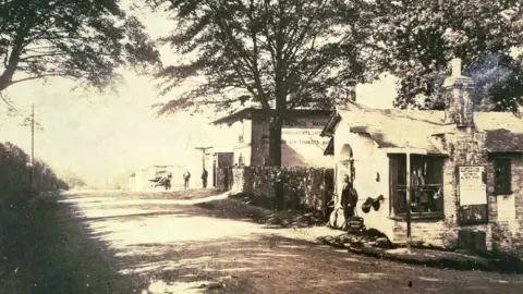 Mansbridge Balment Image shows the former tollhouse in the 19th Century