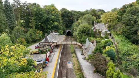 Cromford station in September 2024