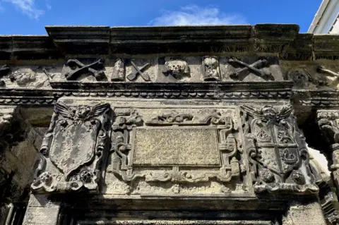 A highly decorated feature at Old High Church in Inverness