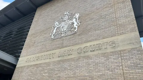 A wall with 'Salisbury Law Courts' on it