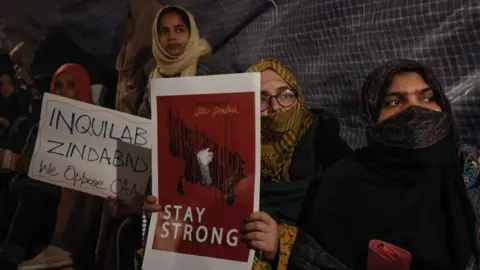 Getty Images Protesters at Shaheen Bagh