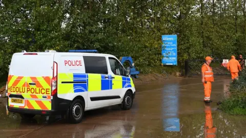 Wales News Service Police at the scene